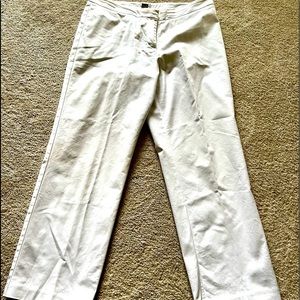 Chico’s Sz 2 Short (L) Slacks 29” long 36” waist White Cotton/Spandex